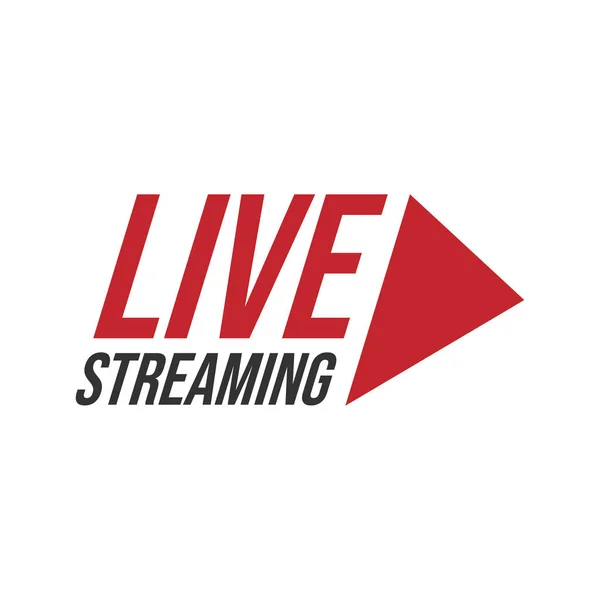 Live stream tv-logo icoon vector — Stockvector
