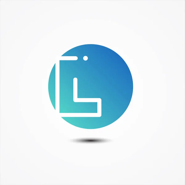 Vektorový symbol písmeno L design minimalistický — Stockový vektor