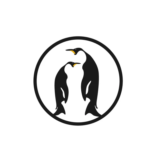 Pinguin logosu, pinguin ikonu, pinguin karikatürü — Stok Vektör
