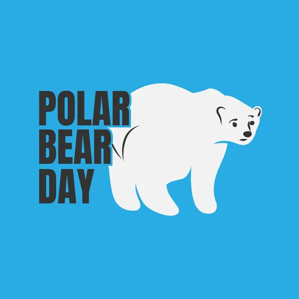 Vector illustration for the international holiday Polar Bear Day — Stock Vector