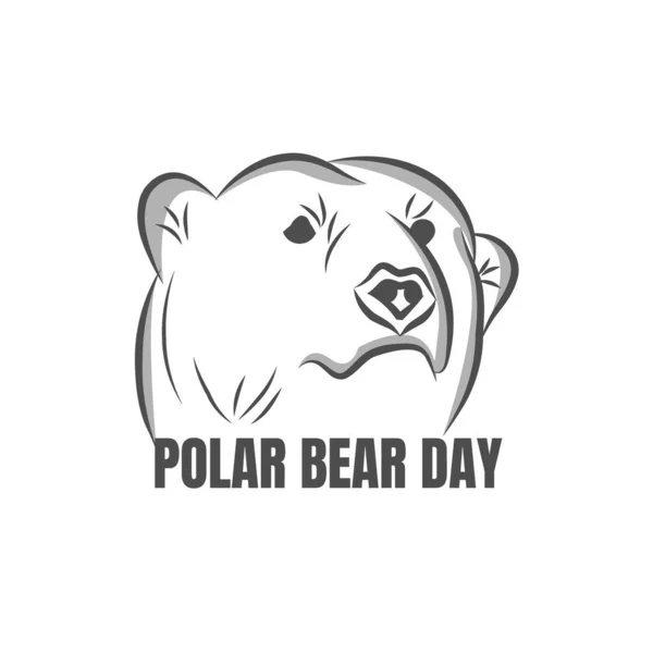 Illustrazione vettoriale per la festa internazionale Polar Bear Day — Vettoriale Stock