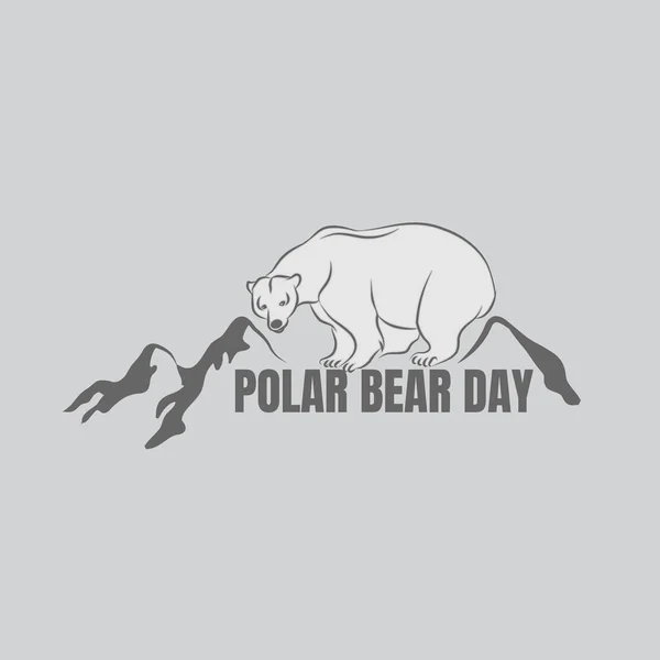 Illustrazione vettoriale per la festa internazionale Polar Bear Day — Vettoriale Stock