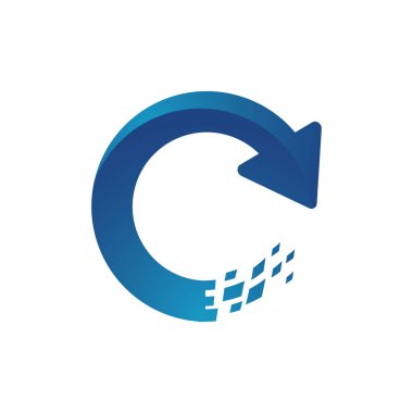 Logo tasarım vektörünü yeniden yükle simge yükleme dairesel Ok Sy