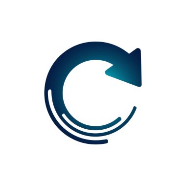 Logo tasarım vektörünü yeniden yükle simge yükleme dairesel Ok Sy