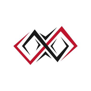 Sportif X harfli logo tasarım vektör çizimi