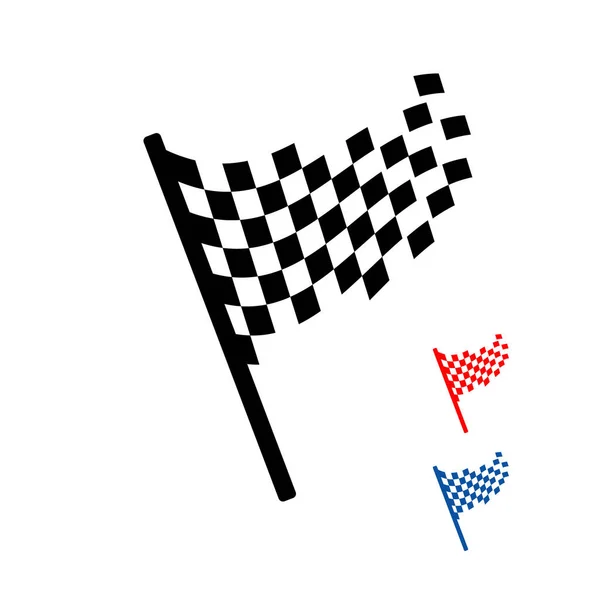 Icono de la bandera del final signo competencia vector ilustración — Vector de stock