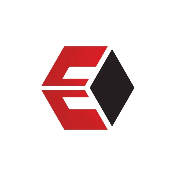 Δημιουργική αρχική E Letter Λογότυπο Σχεδιασμός διανυσματική εικονογράφηση — Διανυσματικό Αρχείο
