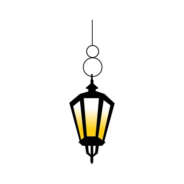 Linterna logo diseño vector ilustraciones hermosa tradicional o — Vector de stock