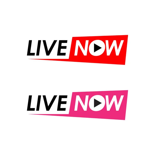 TV Haberleri Eğlence Şovu çevrimiçi işaret yasağı için canlı logo simgesi — Stok Vektör
