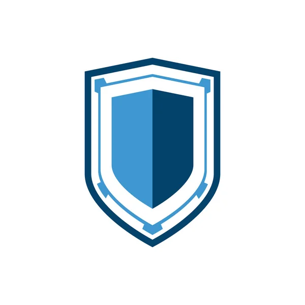 Krachtig schild logo Abstract symbool van veiligheid bescherming com — Stockvector