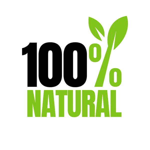 100%% φυσικό λογότυπο σχεδιασμό healty τροφίμων σφραγίδα διάνυσμα δυσπιστία — Διανυσματικό Αρχείο