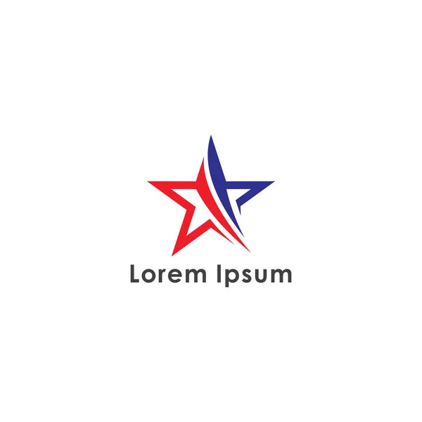 Yıldız logosu şablonu. Basit Amerikan Yıldızı logosu