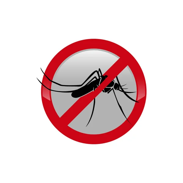 蚊の標識-蚊の面白いのベクトル画像 — ストックベクタ