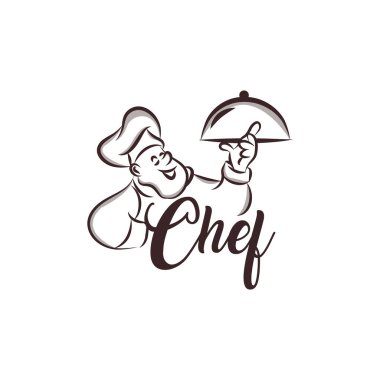 Creative Professional Chef Logo with white background. Can be us
