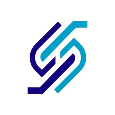 S harfi logo çizelgesinin özel tedavi tasarımı