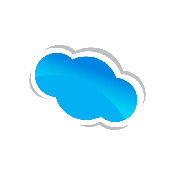 Moderna nuvola creativa Logo design icona vettoriale illustrazione — Vettoriale Stock