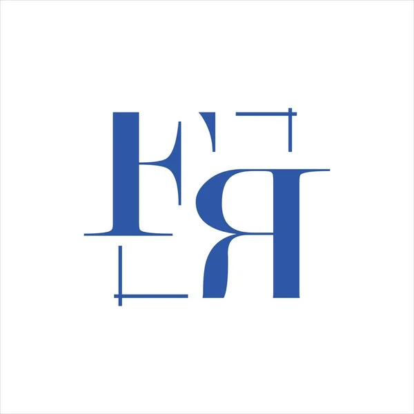 Criativo inicial F R Carta FR logotipo design vetor gráfico concep —  Vetores de Stock