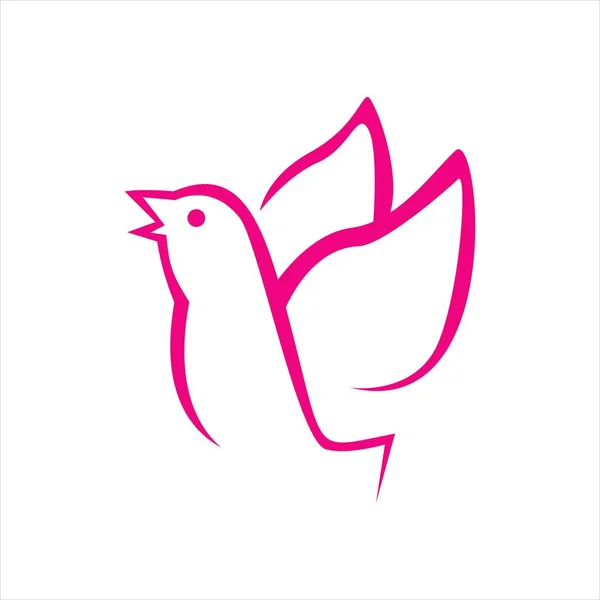 Милий літаючий птах логотип маленький пташиний графічний шаблон вектор — стоковий вектор