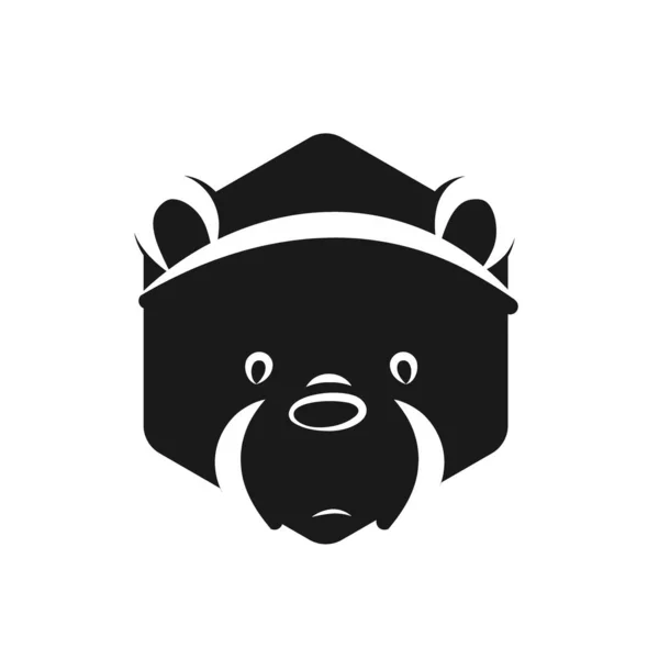 Panda logo, schattig vriendelijk karakter. Vector illustratie in cartoon — Stockvector