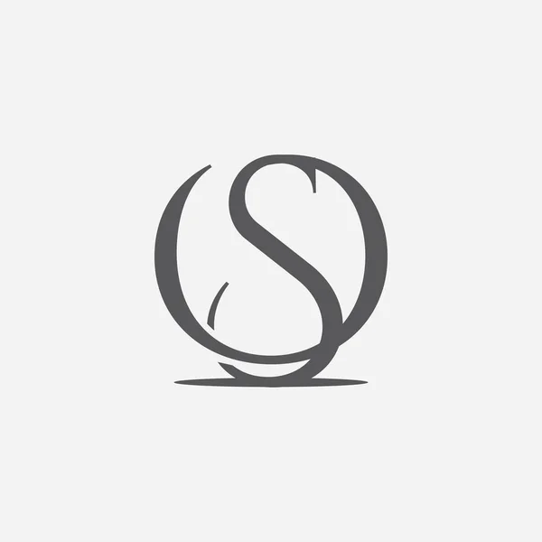 Carta S logo.Typographic icon.Lettering sinal para a marca da empresa — Vetor de Stock
