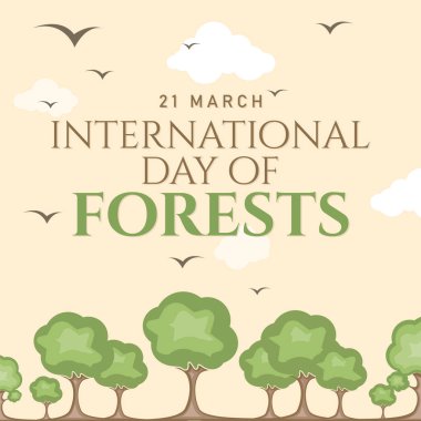 Abstract International Day Of Forests for banner design clipart