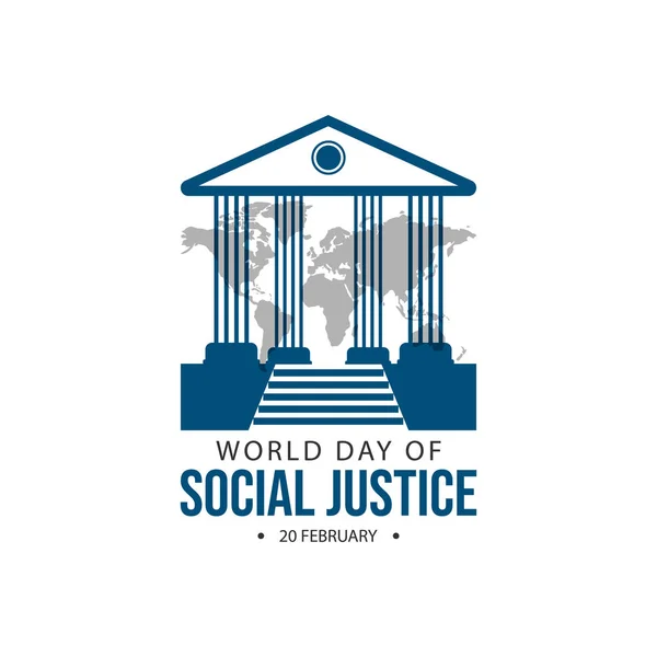 World day social justice vector design — Stock Vector