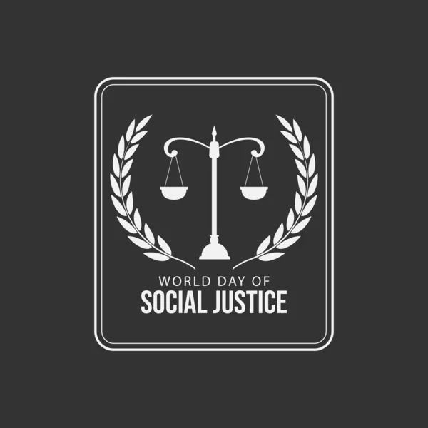 Embleem van het Werelddag van de sociale rechtvaardigheid — Stockvector