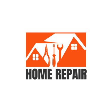 Home Repair Logo Template with handyman tools symbol