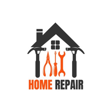 Home Repair Logo Template with handyman tools symbol