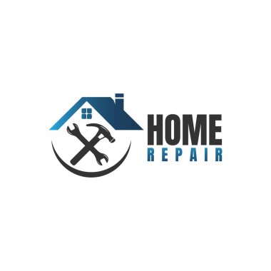 Home Repair Logo Template with handyman tools symbol