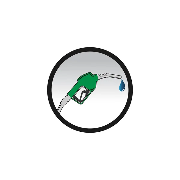 Logo pompa benzina design vettoriale art . — Vettoriale Stock