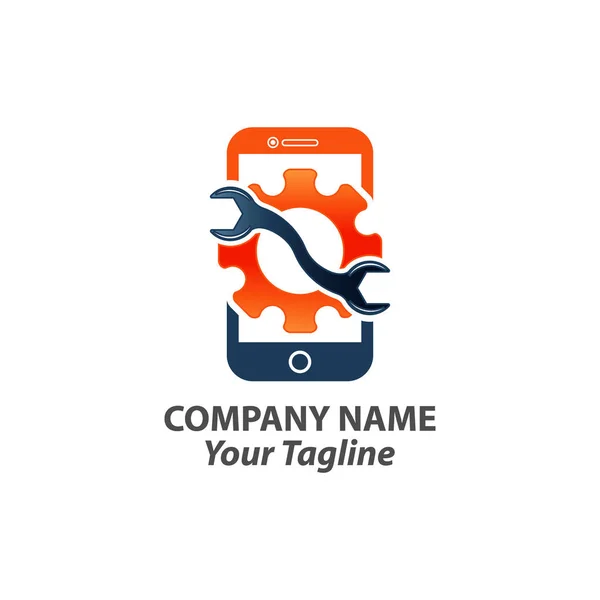 Service Phone Logo Template Design Vector or Icon — 스톡 벡터