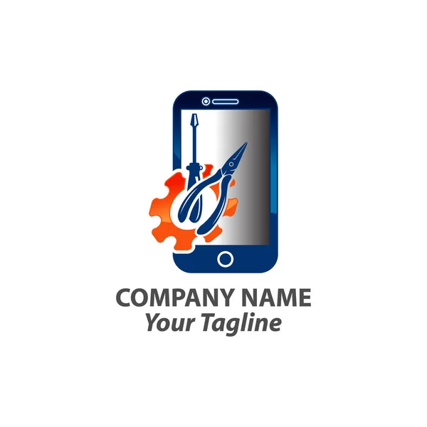 Service Phone Logo Template Design Vector or Icon — 스톡 벡터