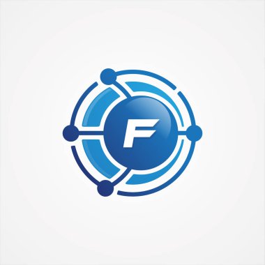 Teknoloji tasarım vektör yörüngesi F harfi sembol tasarımı minimumu