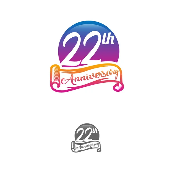 Jahre Jubiläums Logo Vorlage Isoliert Auf Weißer Schwarz Weißer Briefmarke — Stockvektor