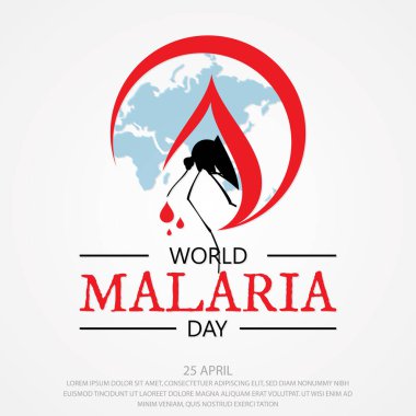 World Malaria Day vector background letter for element design on the white background. International holiday concept design vector. Vector illustration EPS.8 EPS.10 clipart