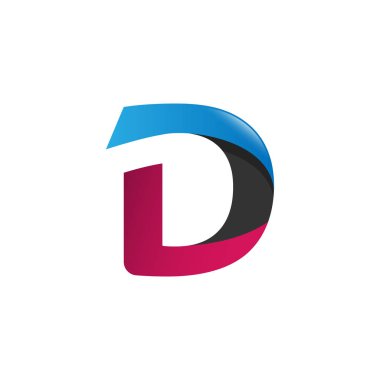 İlk harf D logo tasarım şablonu. İş kurumsal harfi D logo tasarımı resmi