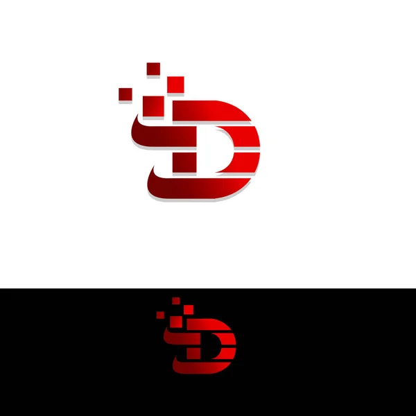 要素デザインのためのシンプルなデザインの初期文字D 抽象的なデザインの手紙あなたのビジネス会社のためのD文字 ベクトル図 Eps Eps — ストックベクタ