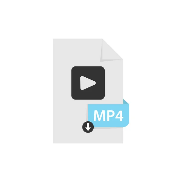 Mp4 Letöltés Video Fájl Formátumú Vektor Kép Mp4 Fájl Ikon — Stock Vector