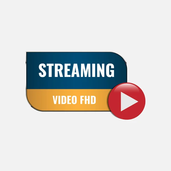 Live Streaming Label Vector Template Design Illustration Etiqueta Transmisión Vivo — Vector de stock