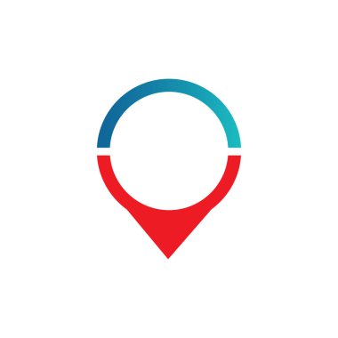 Beyaz arkaplanda grafik ve web tasarımı için pin konumu simgesi modern. Eşsiz harita noktası ikon yön bulma sembolü. Vektör illüstrasyon EPS.8 EPS.10