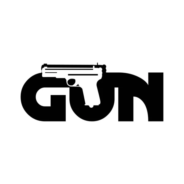 フラットスタイルで銃ベクトルと創造的なデザインの手紙銃 白い背景にフラットデザインの文字銃 ベクトル図 Eps Eps — ストックベクタ