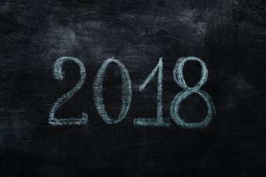 Kara tahta üzerinde yazıt 2018 Beyaz tebeşir