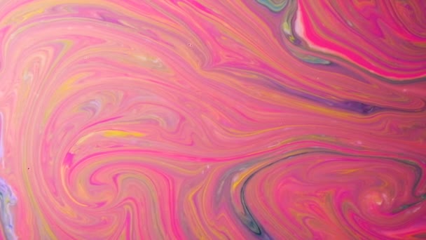 Abstract psychedelic background. Pink paint in milk slow motion — Stock Video