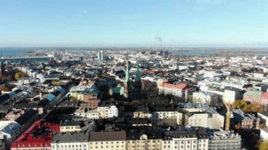 Helsinki 'deki St. Johns Kilisesi, Helsinki şehir manzarası hava manzarası