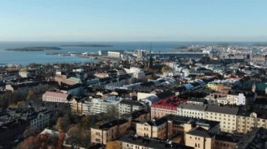 Helsinki şehir manzarası hava manzarası