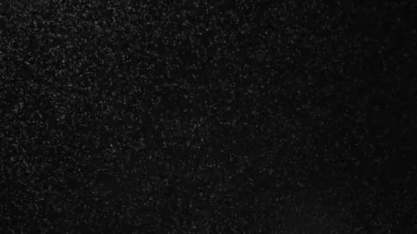 Kleine luchtbelletjes bewegen zich omhoog in rustig water bij duisternis macro — Stockvideo