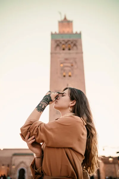 Beautiful Woman Marrakech Travel Concept — Stock Photo, Image