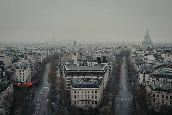 Παρίσι Υπόβαθρο Από Την Αψίδα Του Θριάμβου — Φωτογραφία Αρχείου