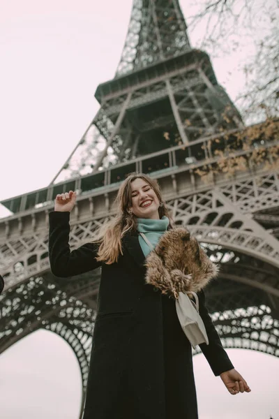 Beautiful Woman Paris — Stock Photo, Image